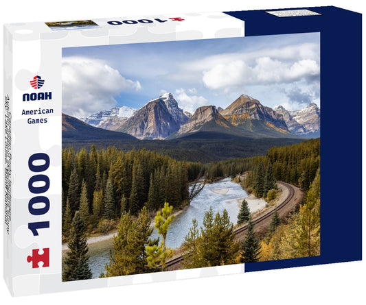 Noah Jigsaw Puzzle Canadian Rocky landscape. Autumn season skyscrapers sunny sky. Lake Louise, Banff National Park, Alberta, Canada 1000 pieces