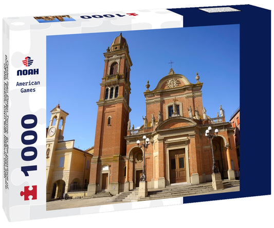 Noah Jigsaw Puzzle Castel San Pietro Terme, in the province of Bologna, Emilia-Romagna, Italy: main square of the historic town with historic church 1000 pieces