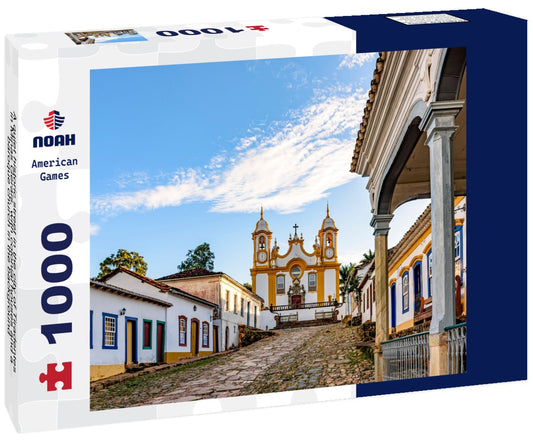 Noah Jigsaw Puzzle A quiet historic street in the city of Tiradentes in Minas Gerais, with colonial houses and a baroque church in the background 1000 pieces