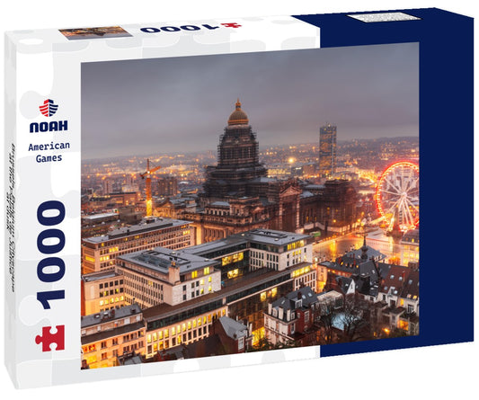Noah Jigsaw Puzzle Brussels, Belgium Cityscape at the Palais de Justice at dusk 1000 pieces