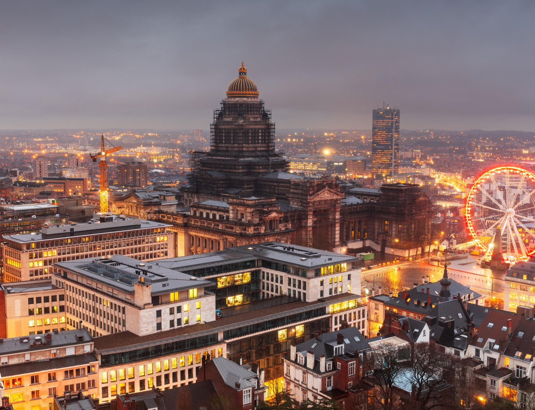 Noah Jigsaw Puzzle Brussels, Belgium Cityscape at the Palais de Justice at dusk 1000 pieces