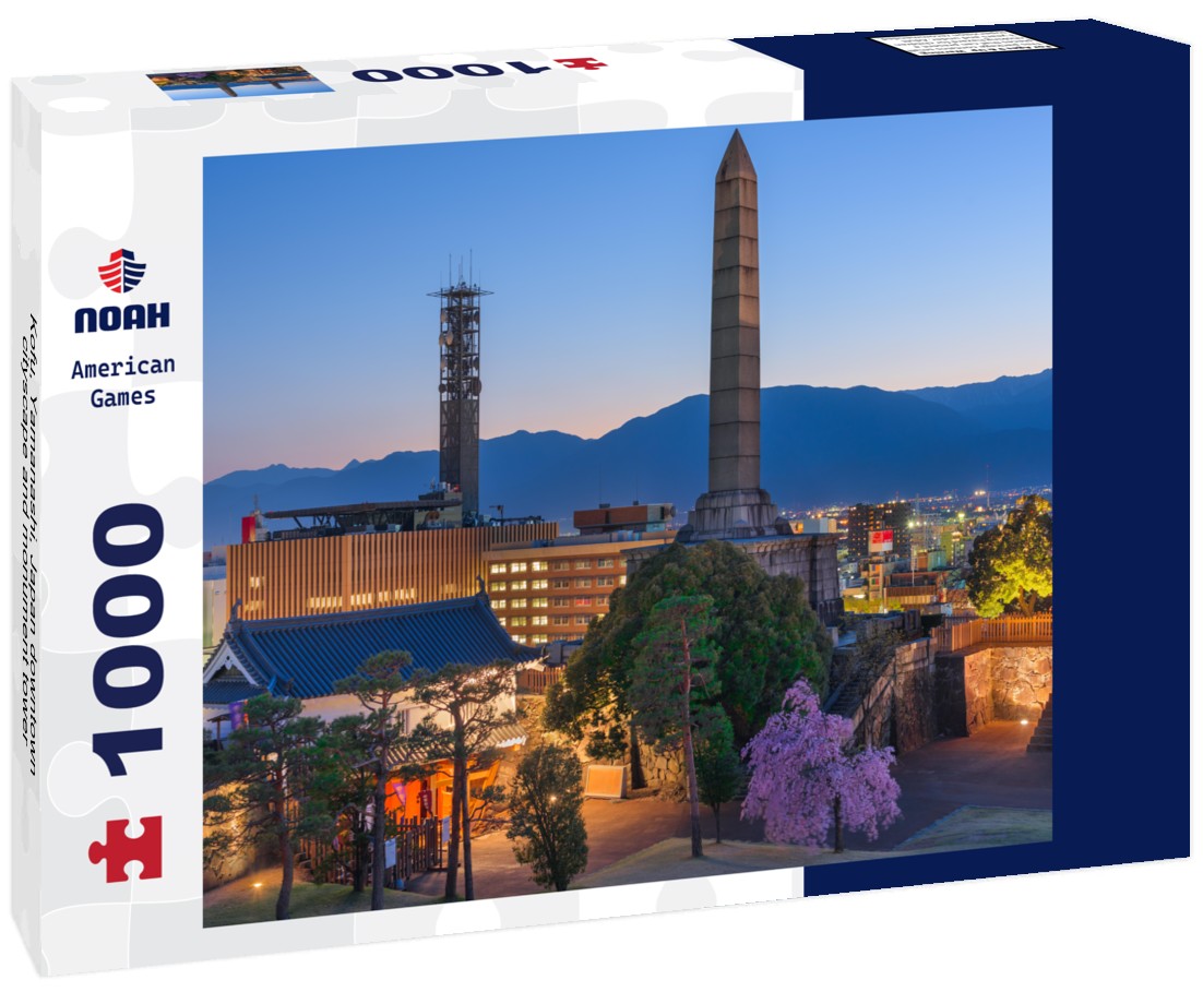 Noah Jigsaw Puzzle Kofu, Yamanashi, Japan downtown cityscape and monument tower 1000 pieces