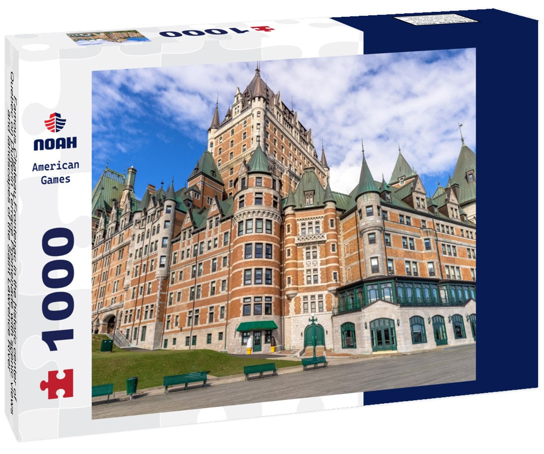 Noah Jigsaw Puzzle Famous Chateau Frontenac in the historic center of Quebec on Dufferin Terrace Promenade with scenic views and landscapes of the Saint Lawrence River 1000 pieces