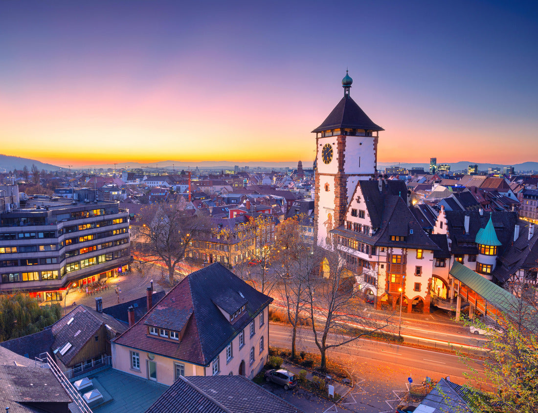 Noah Jigsaw Puzzle Freiburg im Breisgau, Germany. Aerial view of Freiburg im Breisgau, Germany with the Swabian Gate at autumn sunset 1000 pieces