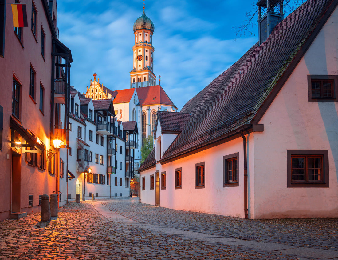 Noah Jigsaw Puzzle Augsburg, Germany. Cityscape of the old town of Augsburg, Germany with the Basilica of St. Ulrich and Afra at autumn sunset 1000 pieces
