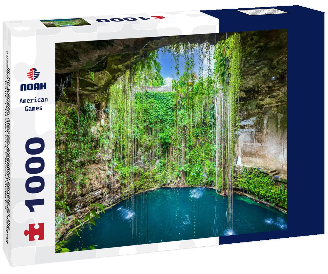 Noah Jigsaw Puzzle Ik-Kil Cenote, Mexico. Beautiful cenote on the Yucatan peninsula with transparent water and hanging roots. Chichen Itza, Central America 1000 pieces
