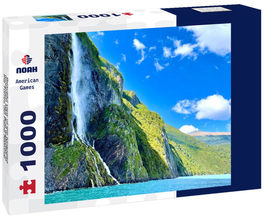 Noah Jigsaw Puzzle Beautiful view of the turquoise mountain lake and waterfall in the Torres del Paine National Park, Patagonia, Chile 1000 pieces