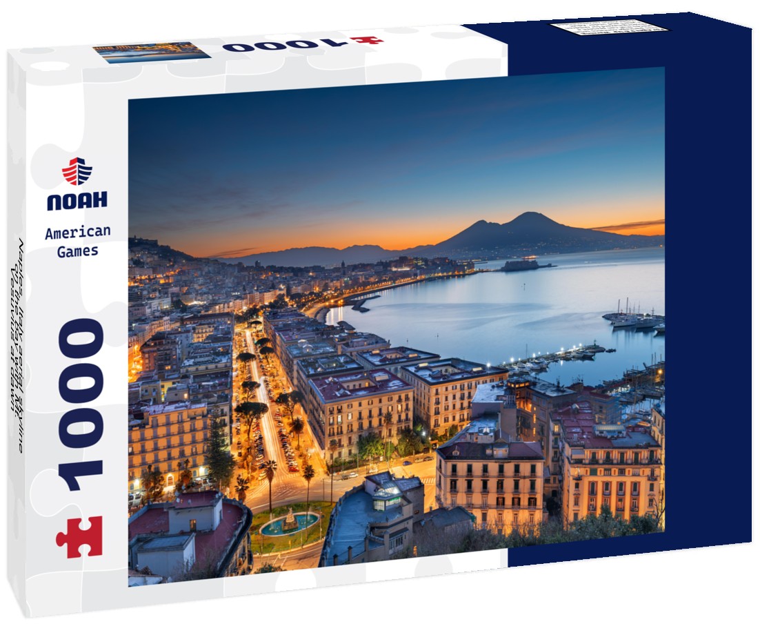 Noah Jigsaw Puzzle Naples, Italy aerial skyline on the bay with Mt. Vesuvius at dawn 1000 pieces