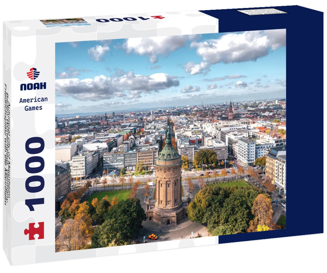Noah Jigsaw Puzzle Autumnal city of Mannheim, Baden-Württemberg, Germany. Friedrichsplatz with the Mannheim Water Tower in the foreground 1000 pieces