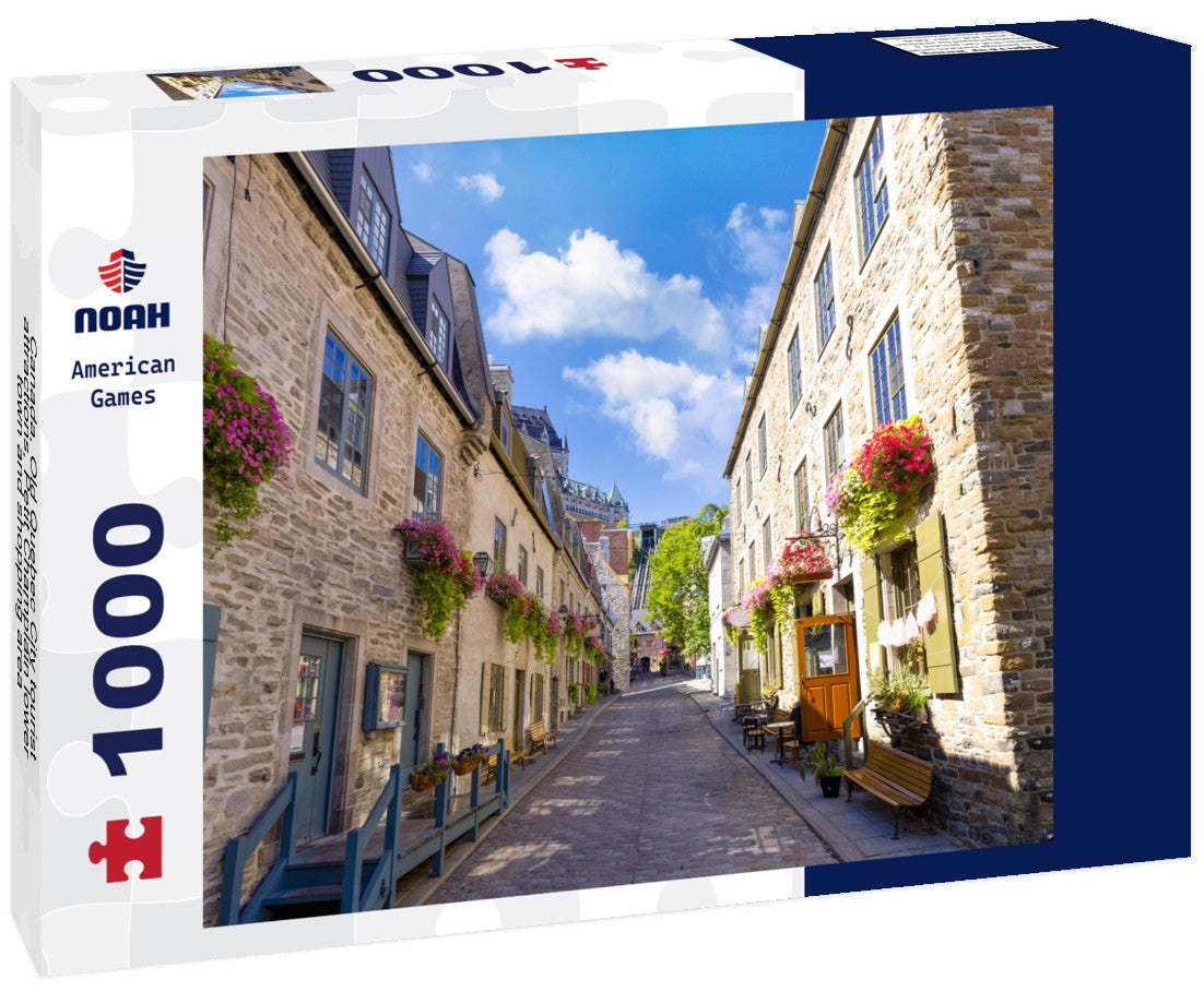 Noah Jigsaw Puzzle Canada, Old Quebec City tourist attractions, Petit Champlain lower town and shopping area 1000 pieces