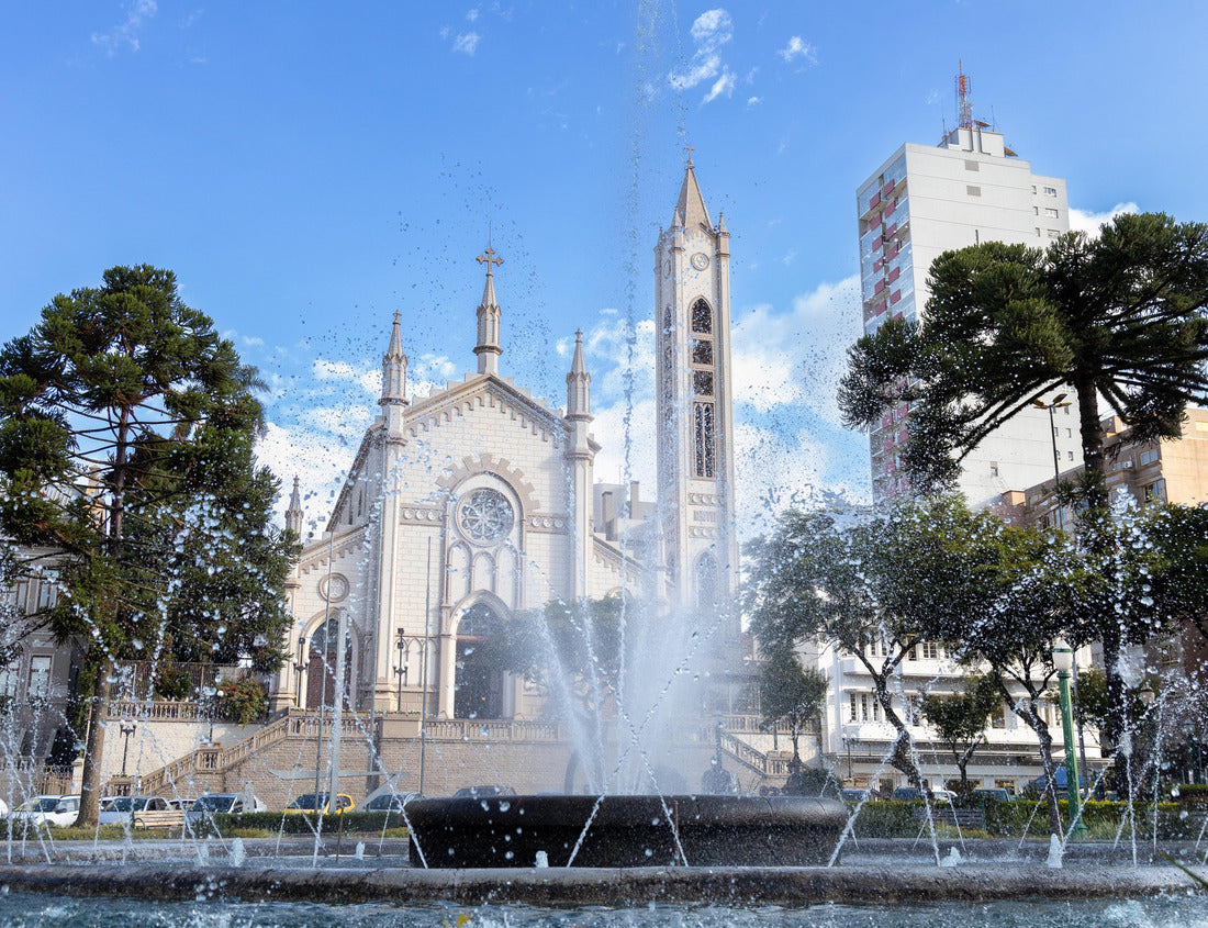 Noah Jigsaw Puzzle Caxias do Sul, Rio Grande do Sul, Brazil: Dante Alighieri Square in front of the cathedral church in Caxias do Sul City 1000 pieces