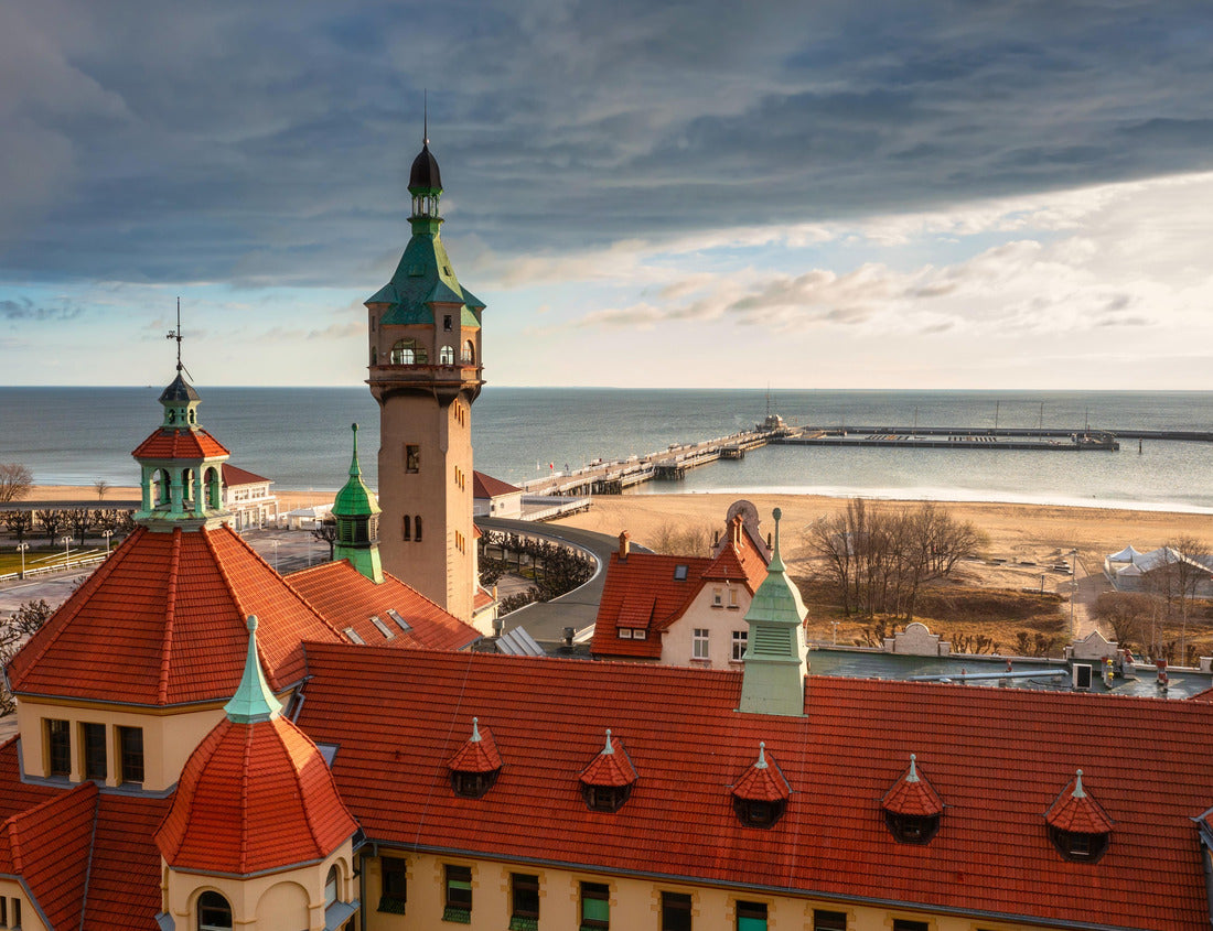 Noah Jigsaw Puzzle Aerial landscape of Sopot on the Baltic Sea with the wooden jetty Molo, Poland 1000 pieces