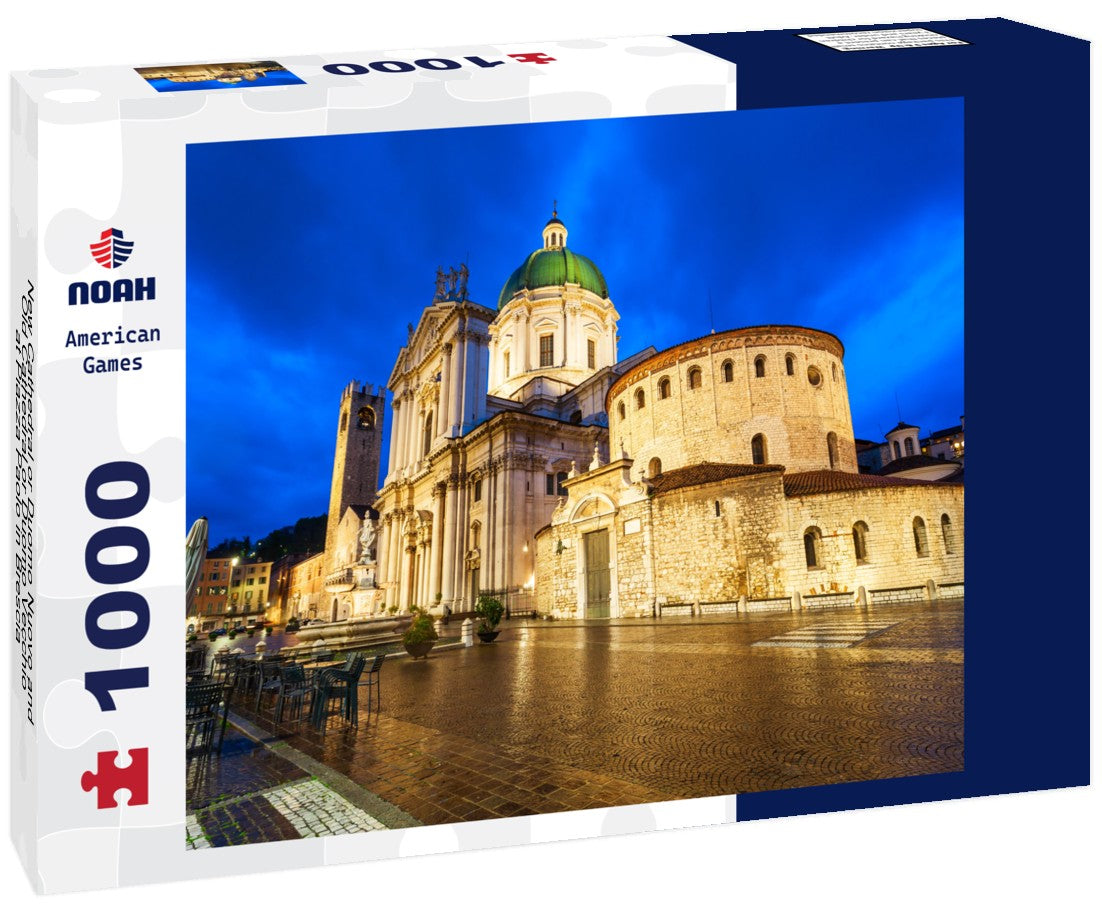 Noah Jigsaw Puzzle New Cathedral or Duomo Nuovo and Old Cathedral or Duomo Vecchio at Piazza Paolo in Brescia, a city in northern Italy 1000 pieces