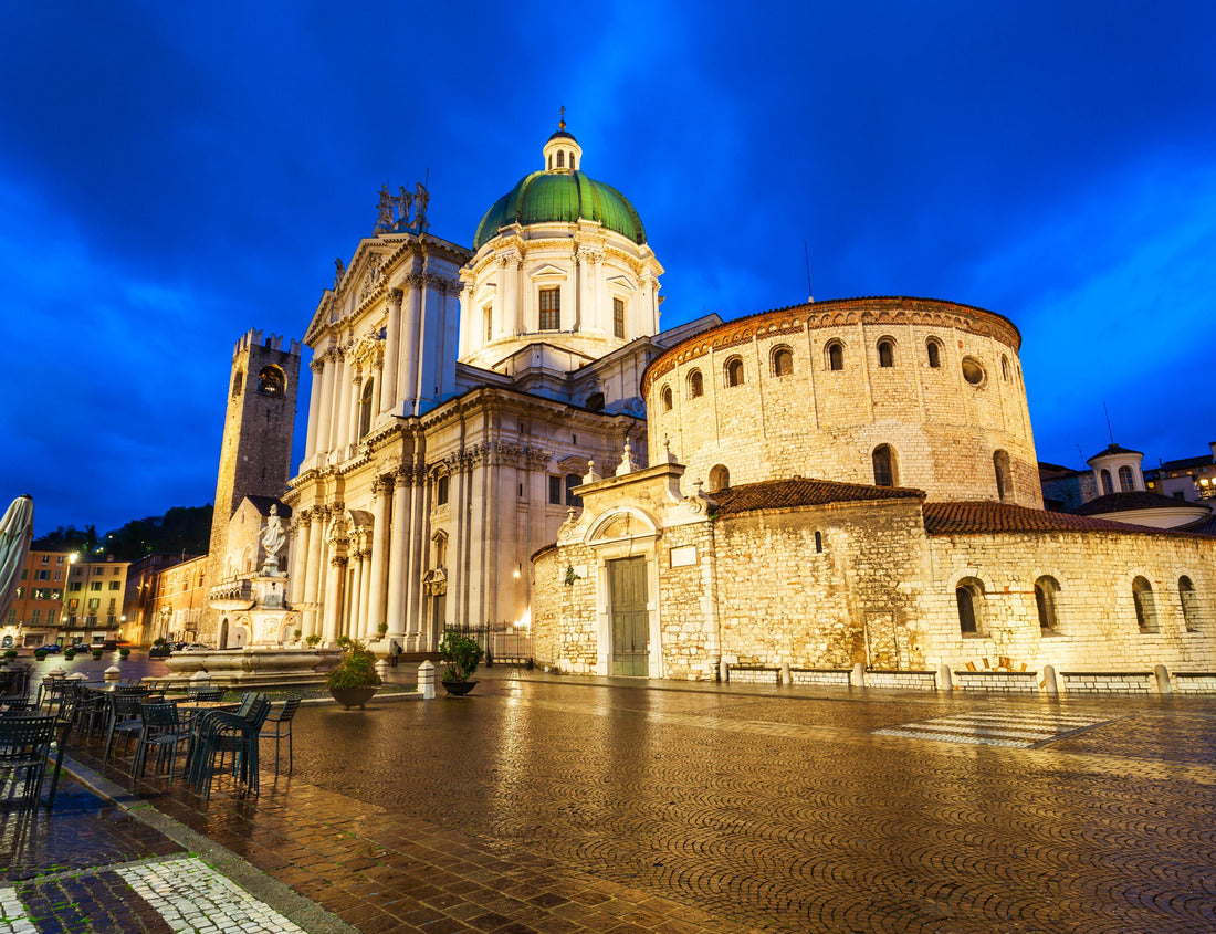 Noah Jigsaw Puzzle New Cathedral or Duomo Nuovo and Old Cathedral or Duomo Vecchio at Piazza Paolo in Brescia, a city in northern Italy 1000 pieces