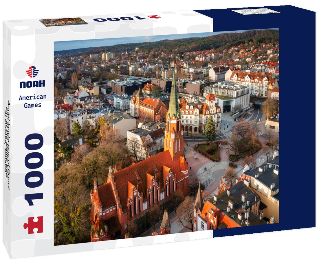 Noah Jigsaw Puzzle Aerial landscape of Sopot city at the Baltic Sea at sunrise, Poland 1000 pieces