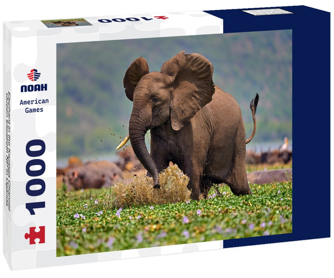 Noah Jigsaw Puzzle Elephant in the Kazinga Channel Queen Elizabeth NP in Uganda 1000 pieces