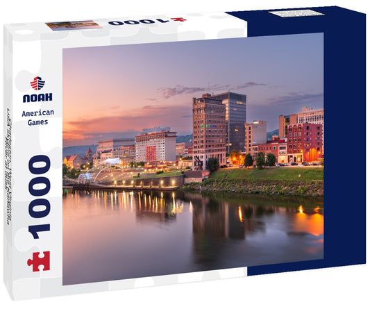 Noah Jigsaw Puzzle Charleston, West Virginia, USA skyline on the Kanawha River at dusk 1000 pieces
