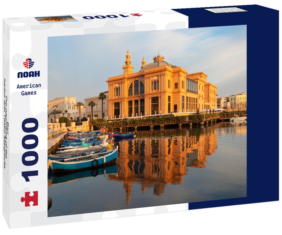 Noah Jigsaw Puzzle Bari - The panorama of the harbor and Teatro Margherita in the morning light 1000 pieces