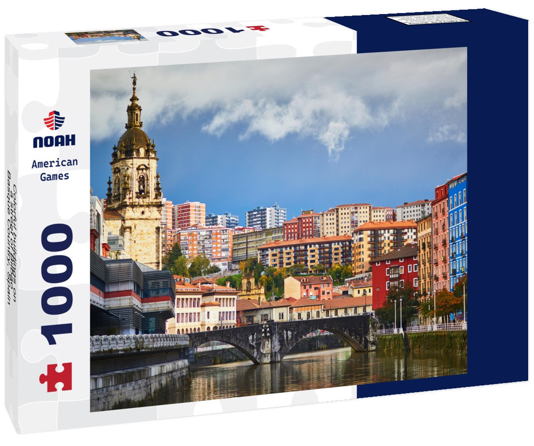 Noah Jigsaw Puzzle Colorful buildings on a street of Bilbao, Basque Country, Spain 1000 pieces