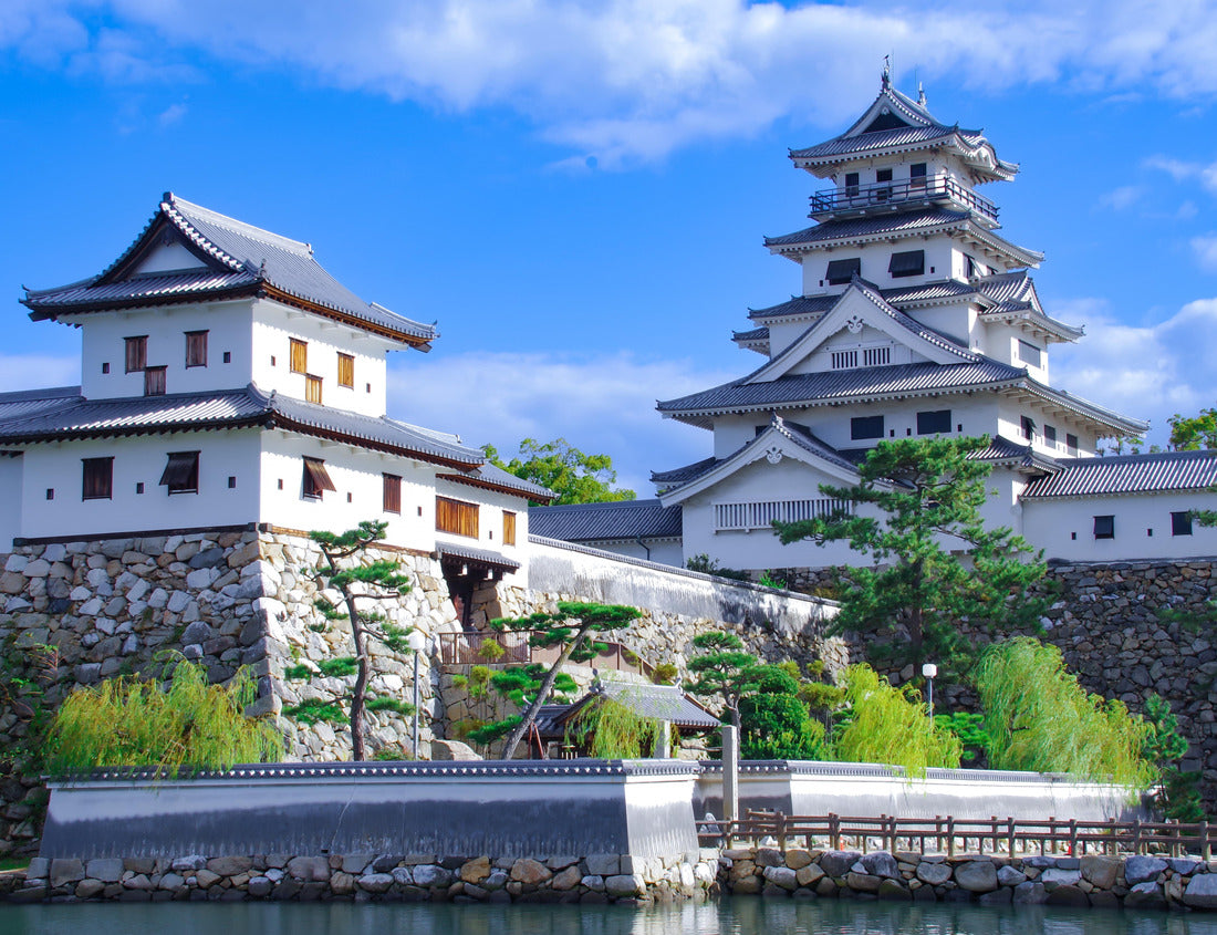 Noah Jigsaw Puzzle Imabari Castle with glowing sky 1000 pieces