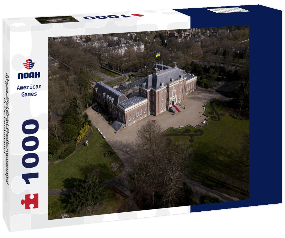 Noah Jigsaw Puzzle Manor Slot Zeist Castle surrounded by green park and urban landscape in the background 1000 pieces
