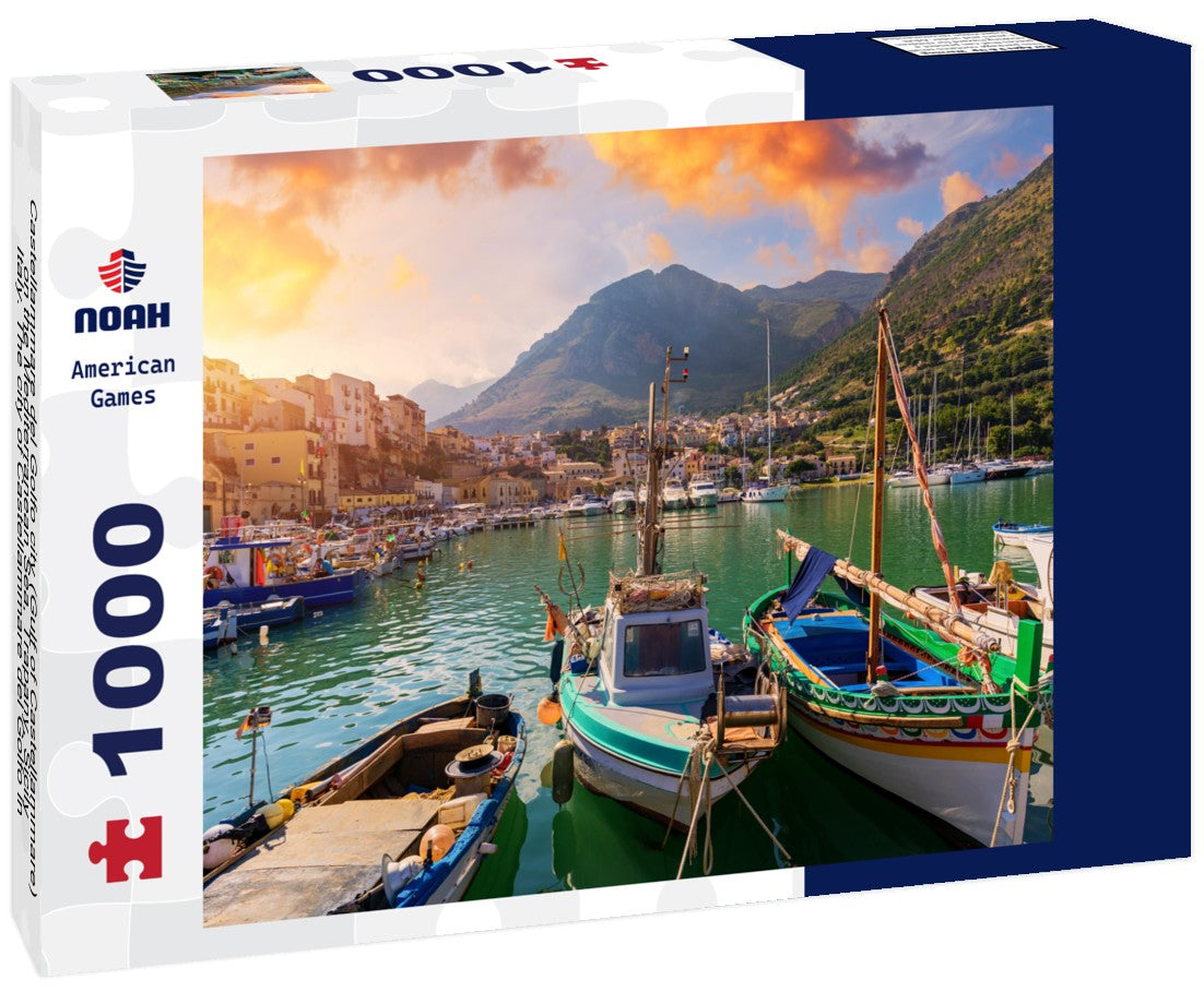 Noah Jigsaw Puzzle Castellammare del Golfo city (Gulf of Castellammare) on the Mediterranean Sea, Trapany, Sicily, Italy. The city of Castellammare del Golfo in the province of Trapani in Sicily Italy 1000 pieces