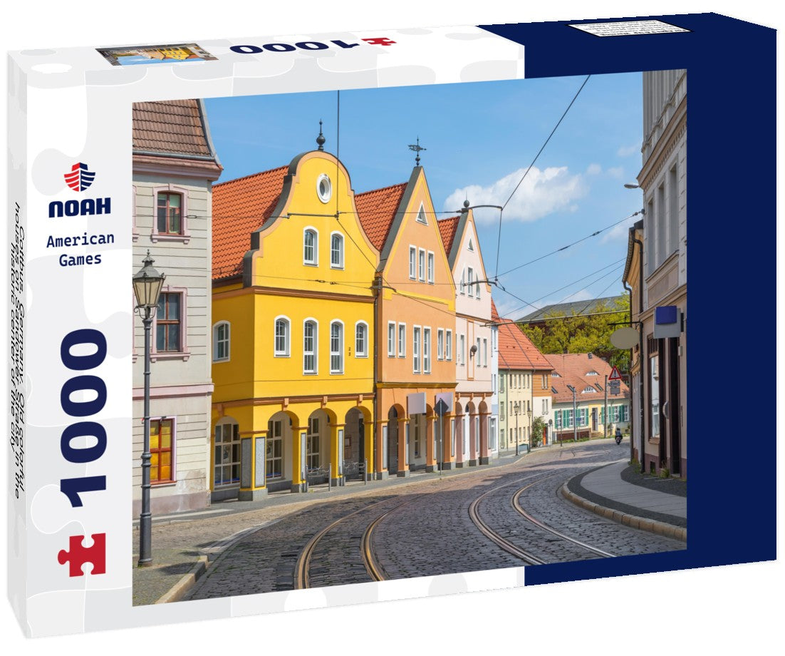 Noah Jigsaw Puzzle Cottbus, Germany. Old colorful houses on Sandower Straße in the historic center of the city 1000 pieces