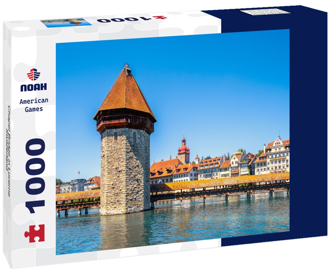 Noah Jigsaw Puzzle Chapel Bridge in Lucerne, Switzerland 1000 pieces
