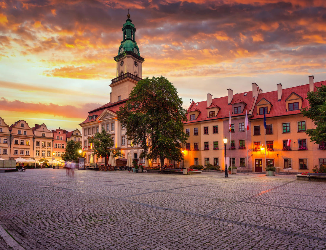Noah Jigsaw Puzzle Beautiful architecture of the town hall square in Jelenia Gora at sunset, Poland 1000 pieces