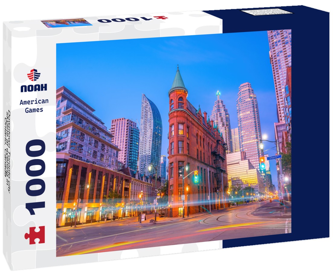 Noah Jigsaw Puzzle Downtown Toronto city skyline at evening in Ontario, Canada 1000 pieces