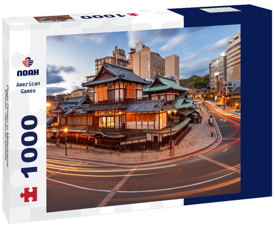 Noah Jigsaw Puzzle Dogo Onsen in Matsuyama, Ehime, Japan at sunset 1000 pieces