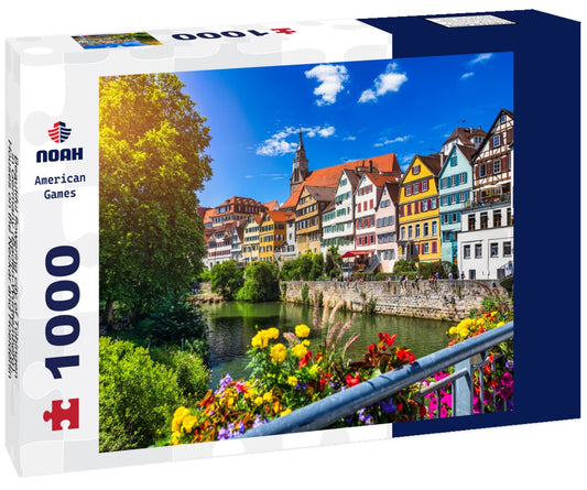 Noah Jigsaw Puzzle Beautiful flowering city of Tübingen in Germany (Baden-Württemberg). Houses on the Neckar and Hoelderlin Tower, Tübingen 1000 pieces