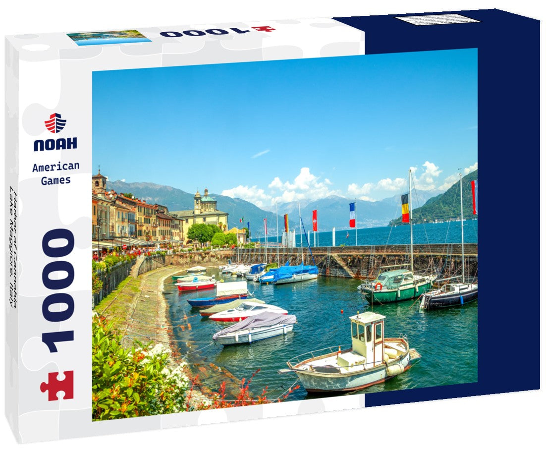 Noah Jigsaw Puzzle Harbor of Cannobio, Lake Maggiore, Italy 1000 pieces