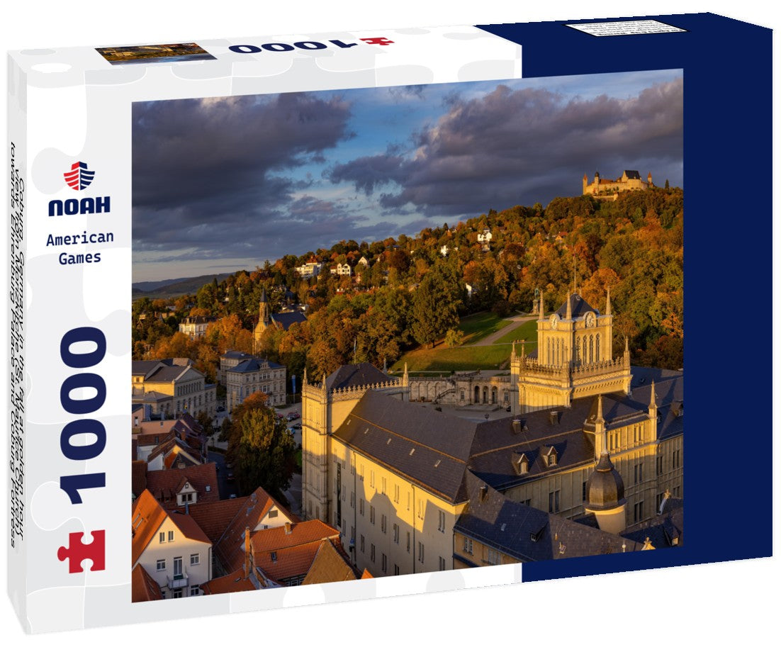 Noah Jigsaw Puzzle Coburg, Germany in the fall at golden hour, view from Morizkirche (St. Maurice Church) towards Ehrenburg Palace and Coburg Fortress 1000 pieces