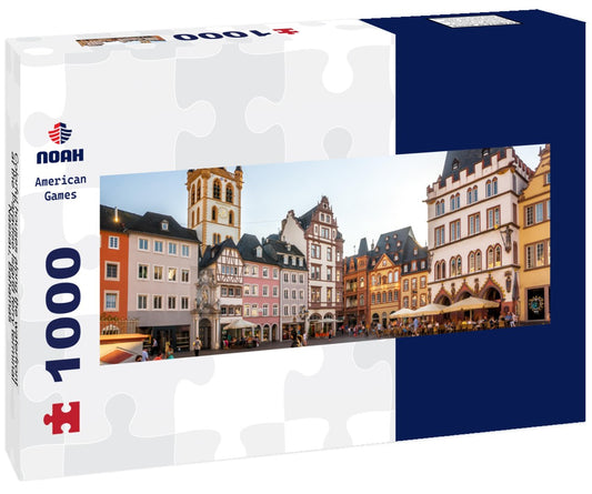 Noah Jigsaw Puzzle Colorful houses along the waterfront at the Paradise Island ferry terminal, Nassau, Bahamas Panorama 1000 Pieces