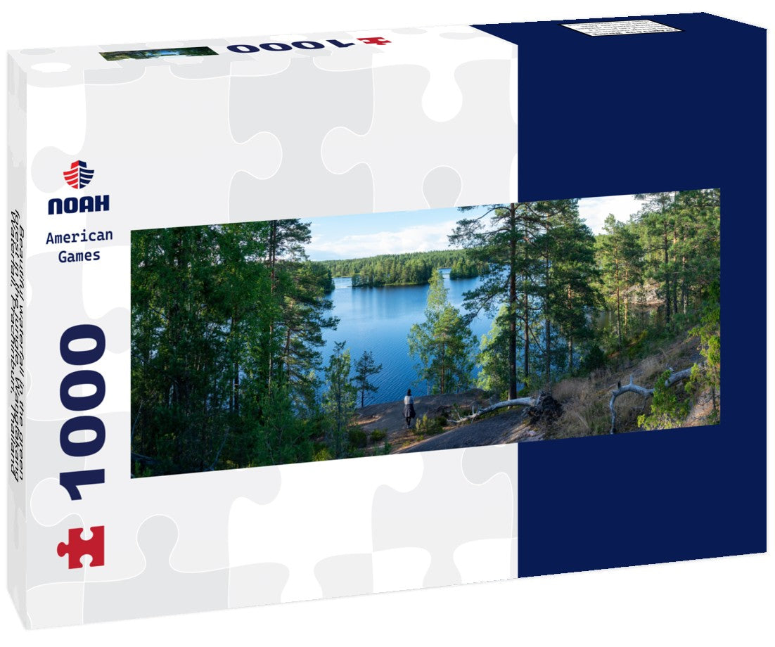 Noah Jigsaw Puzzle Beautiful waterfall in the green forest in the jungle, Wangtakang Waterfall, Prachinburi, Thailand Panorama 1000 Pieces