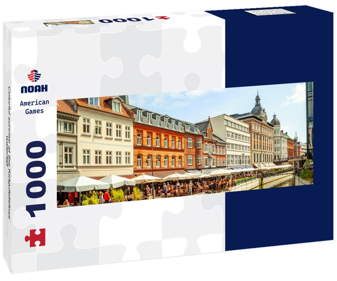 Noah Jigsaw Puzzle Colorful sunrise at the Kirkjufellsfoss waterfall Panorama 1000 Pieces