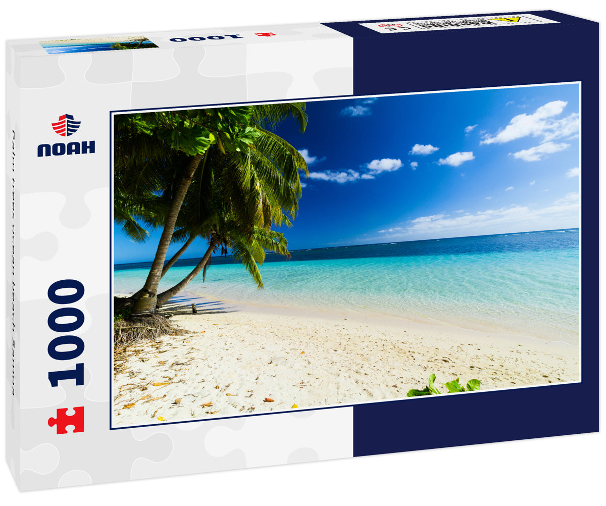 Palm trees ocean beach Samoa