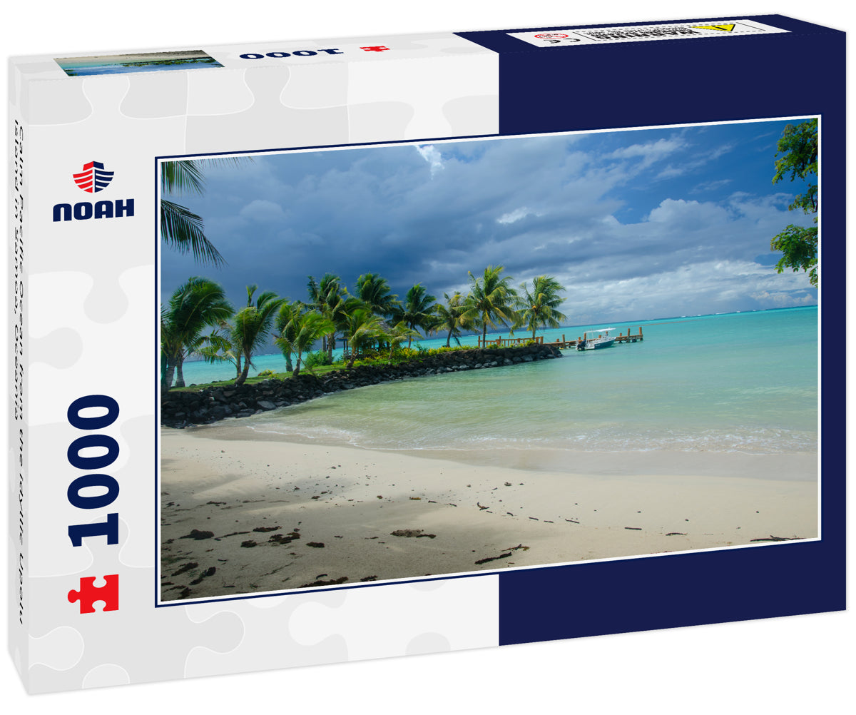 Calm Pacific Ocean from the idyllic Upolu Island in Samoa, Oceania