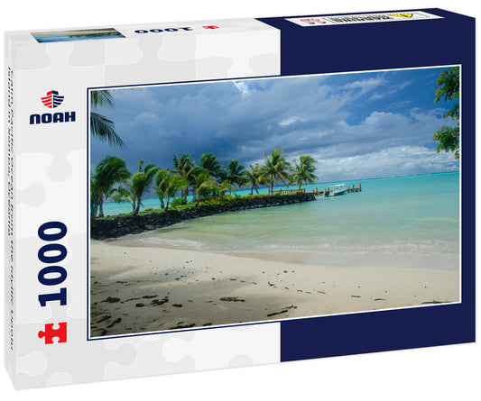 Calm Pacific Ocean from the idyllic Upolu Island in Samoa, Oceania