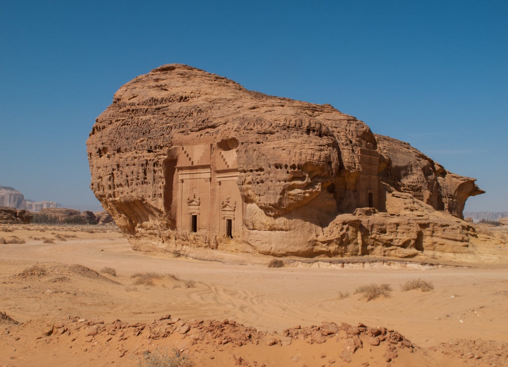 Madain Saleh, archaeological site with Nabatean tombs in Saudi Arabia (KSA)
