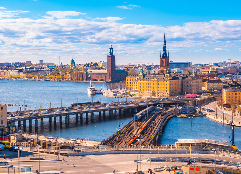 Cityscape of Stockholm city skyline in Stockholm, Sweden