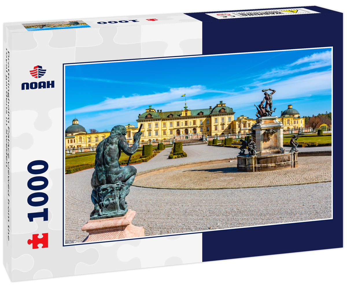 Drottningholm Palace viewed from the royal gardens in Sweden