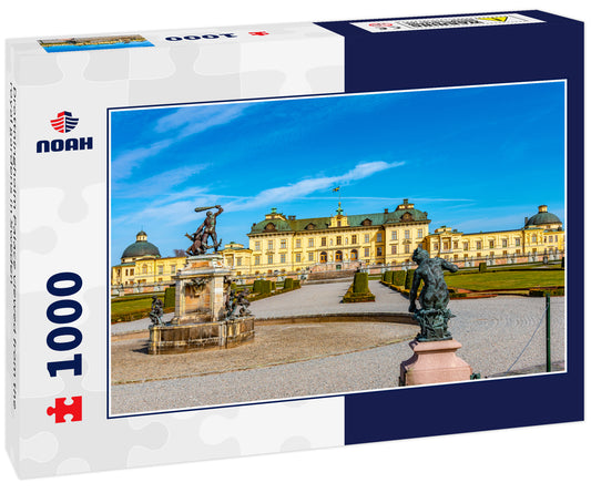 Drottningholm Palace viewed from the royal gardens in Sweden