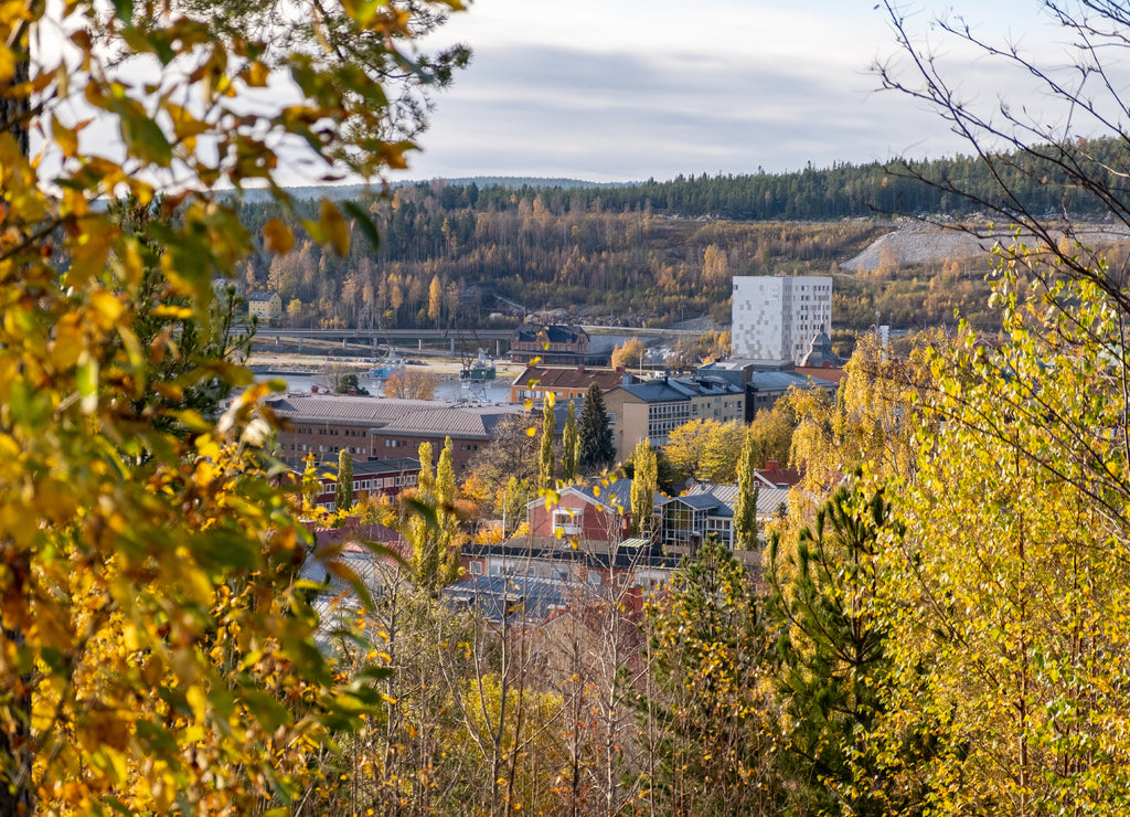 View of the city Örnsköldsvik in Sweden