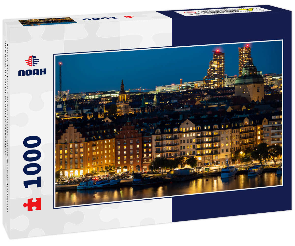 Nora torben skyscrapers over Kungsholmen skyline in Stockholm, Sweden