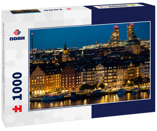 Nora torben skyscrapers over Kungsholmen skyline in Stockholm, Sweden