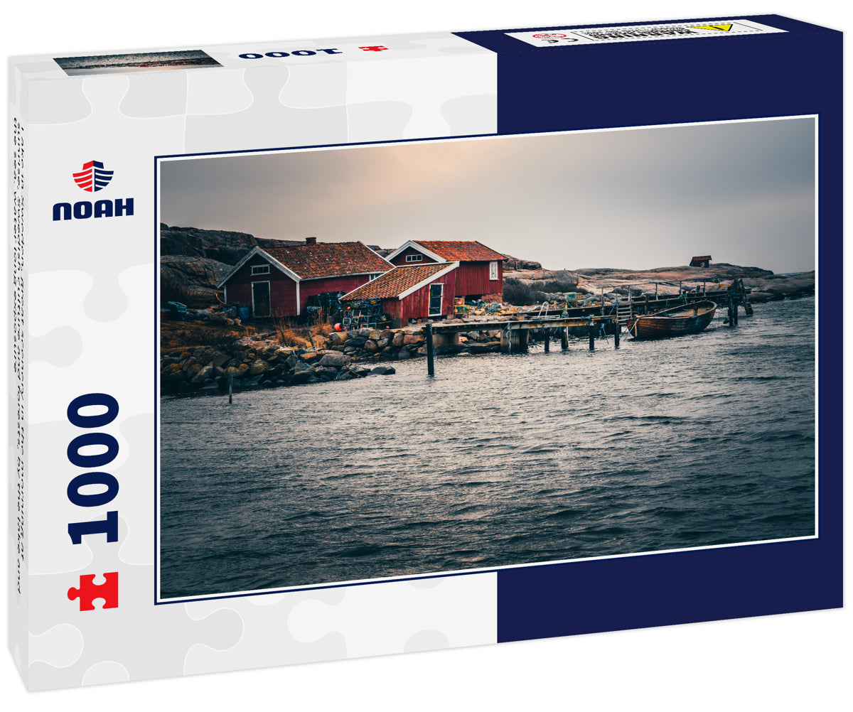 Lake in Sweden, great scenery in the morning at sunrise, Swedish culture and forests, by the lake and the sea. water long exposure