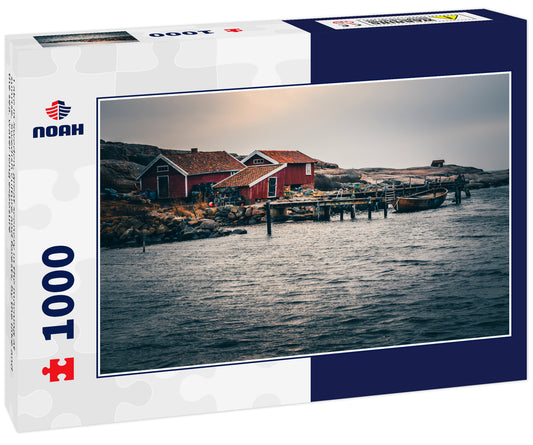 Lake in Sweden, great scenery in the morning at sunrise, Swedish culture and forests, by the lake and the sea. water long exposure