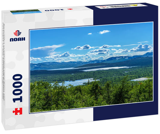 Beautiful landscape view from the vastness of the Swedish highlands